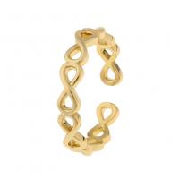 Brass Finger Ring, gold color plated, Adjustable & for woman & hollow 