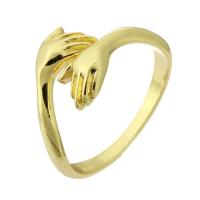 metal Anillo de dedo abierto, chapado en color dorado, Joyería & para mujer, dorado, 5mm, tamaño:7.5, Vendido por UD
