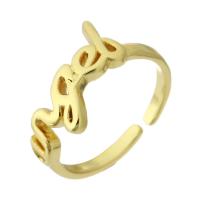 Brass Cuff Finger Ring, gold color plated, fashion jewelry & for woman, golden, 12mm, US Ring 