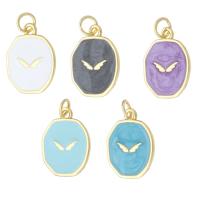 Enamel Brass Pendants, gold color plated, fashion jewelry & for woman Approx 3mm 