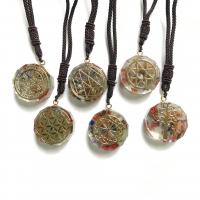 Gemstone Necklaces, Resin, with Gemstone, Polygon, Unisex Approx 36 cm 