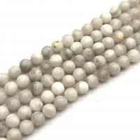 Perle naturelle Agate Crazy, agate folle, Rond, poli, DIY & normes différentes pour le choix, blanc Environ 38 cm, Vendu par brin