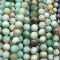 Jadeit Perlen, Jade, rund, poliert, DIY, grün, 10mm, Länge:ca. 38 cm, verkauft von Strang