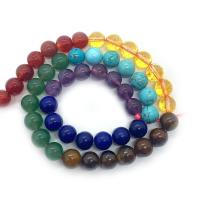 Mixed Gemstone Beads, Round, DIY mixed colors Approx 14.96 
