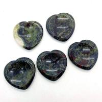 Dragón+Sangre+piedra Piedra angustiosa del pulgar, Corazón, Masaje, color mixto, 40x40x6mm, Vendido por UD