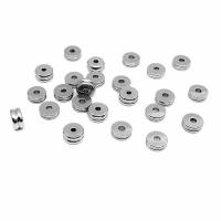 304 Stainless Steel Spacer Bead, Round, polished, DIY & Unisex original color 