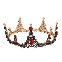 Bridal Tiaras, Alloy, with Plastic Pearl, Crown, plated, fashion jewelry & wedding gift & for woman & with rhinestone 