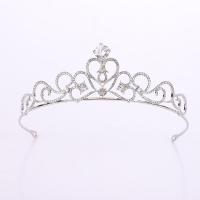 Bridal Tiaras, Alloy, Crown, plated, fashion jewelry & wedding gift & for woman & with rhinestone 