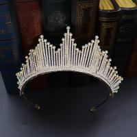 Bridal Tiaras, Alloy, with Crystal, Crown, plated, fashion jewelry & wedding gift & for woman 