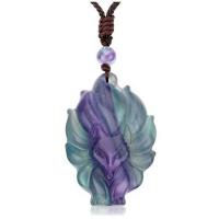 Colorful Fluorite Necklace, with Nylon Cord, Fox, fashion jewelry & Unisex Approx 16-28.5 Inch 