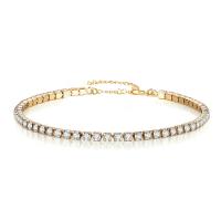 Bracelets en acier inoxydable, Acier inoxydable 304, avec 1.97inch chaînes de rallonge, Placage ionique sous vide, bijoux de mode & pour femme & avec strass, plus de couleurs à choisir, 2mm Environ 6.69 pouce, Vendu par PC