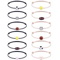 Fashion Create Wax Cord Bracelets, Waxed Nylon Cord, with Resin, Round, Adjustable & Unisex .02 Inch 