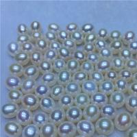 Rice Cultured Freshwater Pearl Beads, DIY & no hole, white, 7-8mm 