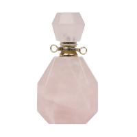 Quartz Perfume Bottle Pendant, with Zinc Alloy, polished 