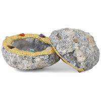 Ice Quartz Agate Quartz Cluster, with Natural Stone, natural, mixed colors, 8-10cm 