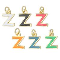 Letter Brass Pendants, Letter Z, gold color plated, fashion jewelry & DIY & enamel Approx 2mm 