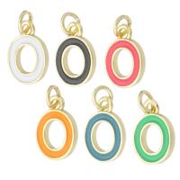 Letter Brass Pendants, Letter O, gold color plated, fashion jewelry & DIY & enamel Approx 2mm 