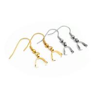 Stainless Steel Hook Earwire, 316 Stainless Steel, Galvanic plating, fashion jewelry & DIY & Unisex & machine polishing 