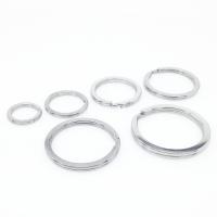 Stainless Steel Key Split Ring, 304 Stainless Steel, Round, machine polished, DIY original color 