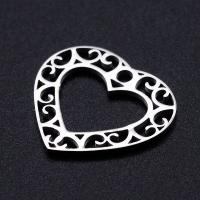 Stainless Steel Heart Pendants, 201 Stainless Steel, Vacuum Ion Plating, fashion jewelry & polished & DIY & Unisex 