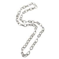 Cadena del collar de acero inoxidable, 304 cadenas de acero inoxidable, color original, longitud:aproximado 20 Inch, Vendido por UD