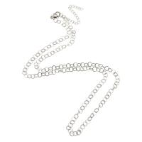 Cadena del collar de acero inoxidable, 304 cadenas de acero inoxidable, color original, longitud:aproximado 20.5 Inch, Vendido por UD