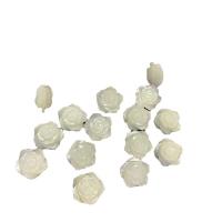 Natural White Shell Beads, Flower, polished, DIY, white 
