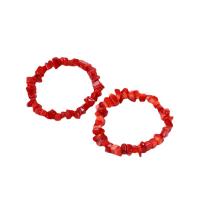 Bracelets corail naturels, pour femme, rouge, 1-1.5mm cm, Vendu par PC