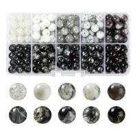Perles de verre mixte, Rond, bijoux de mode & DIY, couleurs mélangées Vendu par boîte