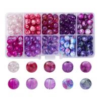 Mixed Glass Bead, Round, fashion jewelry & DIY, mixed colors 