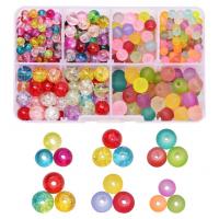 Gemischte Glasperlen, Glas, rund, Modeschmuck & DIY, gemischte Farben, 105x66x23mm, verkauft von Box