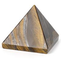 тигровый глаз Пирамида украшения, пирамида, полированный, разный размер для выбора, желтый, продается PC