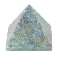 Ruby in Zoisite Pyramid Decoration, Pyramidal, polished green 