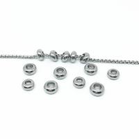 304 Stainless Steel Positioning Bead, machine polished, DIY & Unisex original color 