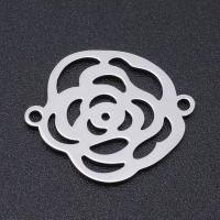 Stainless Steel Charm Connector, 201 Stainless Steel, Rose, Vacuum Ion Plating, fashion jewelry & polished & DIY & Unisex 