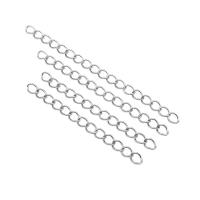 304 Stainless Steel Extender Chain, machine polished, fashion jewelry & DIY & Unisex, original color 