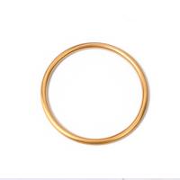 Titanium Steel Bangle, 18K gold plated, fashion jewelry & for woman, golden, 6mm, Inner Approx 60mm 
