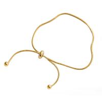 Titanium Steel Anklet, 18K gold plated, fashion jewelry & for woman, golden Approx 11.81 Inch 