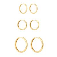 Brass Hoop Earring, Donut, plated, fashion jewelry & for woman 