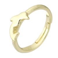 Палец кольцо-латунь, Латунь, плакирован золотом, Регулируемый, размер:7, продается PC