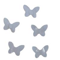 Natural Freshwater Shell Beads, Butterfly, polished, DIY, white 