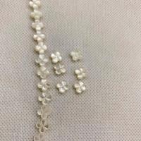 White Lip Shell Beads, Flower, DIY, white, 8mm 