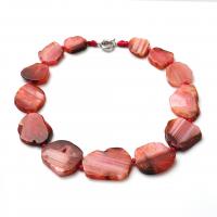 Agate Necklace, with Zinc Alloy, zinc alloy spring ring clasp, Unisex 30-50mm cm 