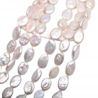 Pièce de culture des perles d'eau douce, perle d'eau douce cultivée, DIY, blanc Environ 38 cm Vendu par brin