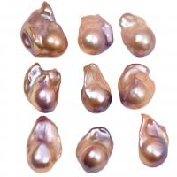Baroque Cultured Freshwater Pearl Beads, DIY, reddish orange, 18-25mm 