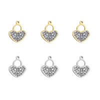 Rhinestone Stainless Steel Pendants, 304 Stainless Steel, with Rhinestone Clay Pave, plated 