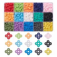 Rondelle Polymer Clay Beads, argile de polymère, bijoux de mode & DIY, couleurs mélangées Environ 2mm, Vendu par boîte