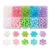 Solid Color Resin Beads, Round, fashion jewelry & DIY, mixed colors 