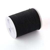 Fil de polyester, cordon de polyester, DIY, noire, 1mm m, Vendu par PC