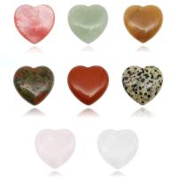 Драгоценный камень украшения, Природный камень, Сердце, полированный, DIY & различные материалы для выбора & нет отверстия, Много цветов для выбора продается PC